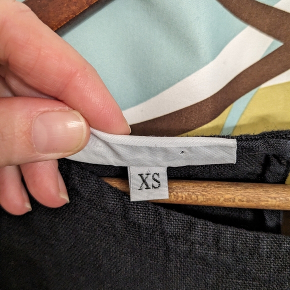 Bryn Walker 100% Linen XS oversized black mini dress - Picture 5 of 8